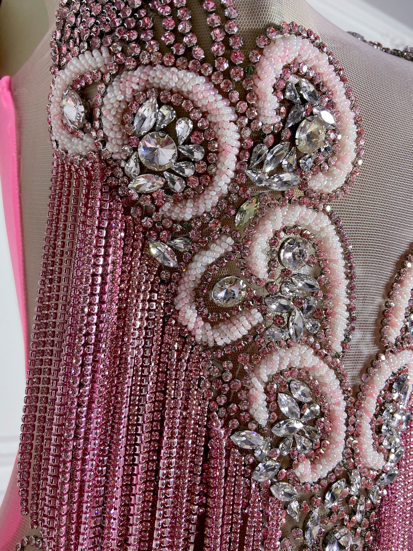 AZURA PINK Crystal Rhinestone Dress