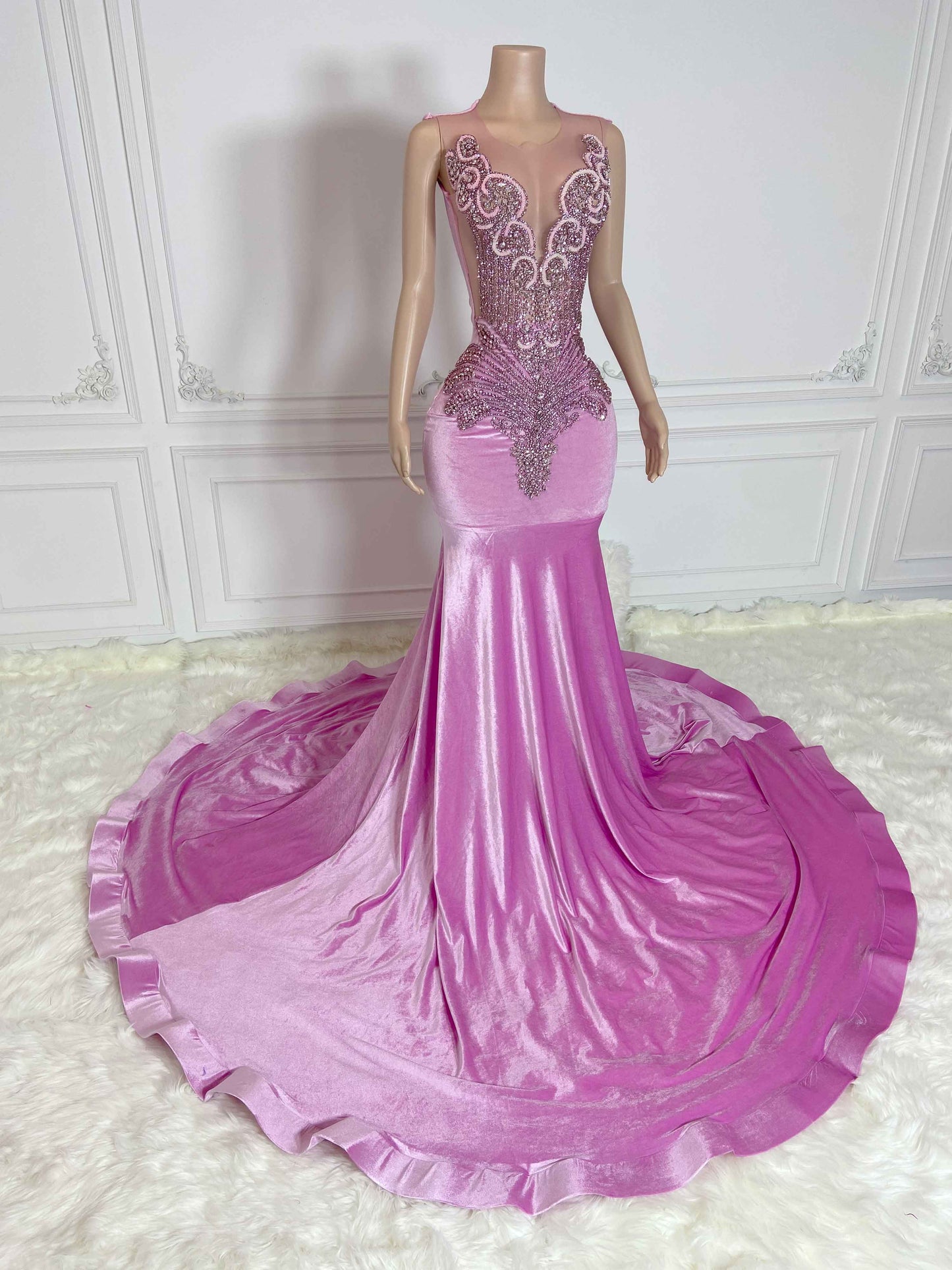 COTTON Crystal Rhinestone GOWN