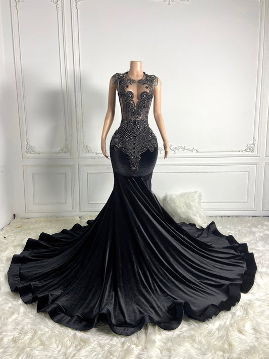 VELVET Crystal Rhinestone GOWN