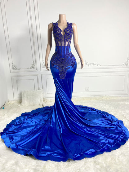 SAPPHIRE Crystal Rhinestone GOWN