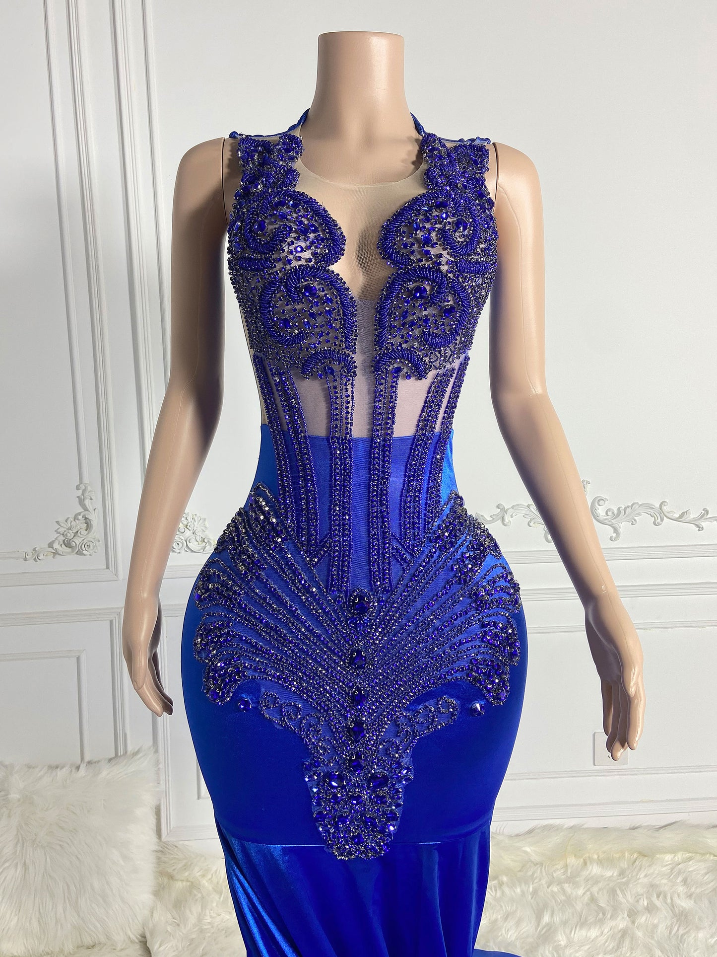 SAPPHIRE Crystal Rhinestone GOWN